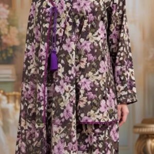 printed khaddar frock 2 piece dress