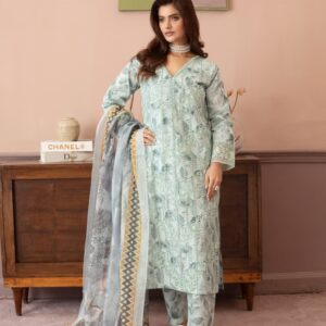 embroidered 3 piece cotton suit stitched summer collection