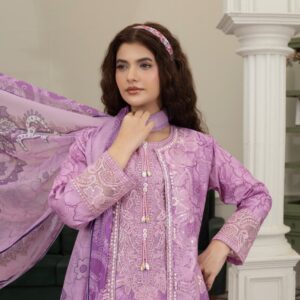 embroidered 3 piece lawn suit stitched summer collection