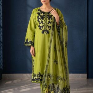 front embroidered cotton lawn 3 piece set stitched summer collection