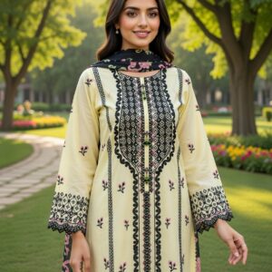 summer embroidered cotton suit stitched summer collection