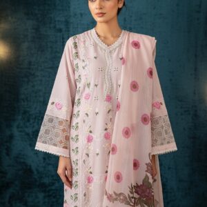 embroidered cotton lawn 3 piece set stitched summer outfits