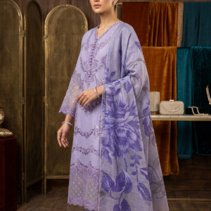 embroidered cotton lawn 3 piece set stitched summer collection