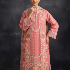 embroidered cotton lawn 3 piece set stitched summer collection