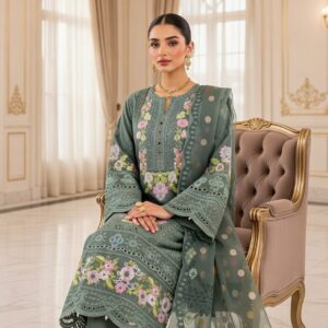 embroidered cotton suit stitched summer collection